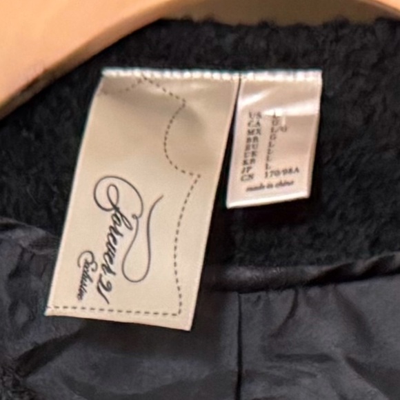 Forever 21|Wool blend black peacoat,tweed style in classic feminine style••Large - Picture 10 of 14